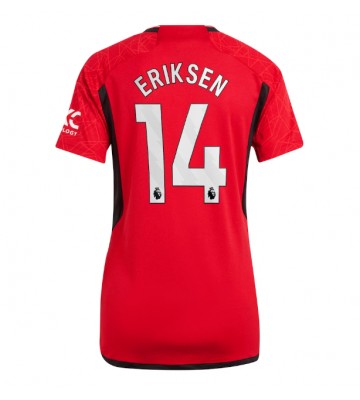 Manchester United Christian Eriksen #14 Primera Equipación Mujer 2023-24 Manga Corta